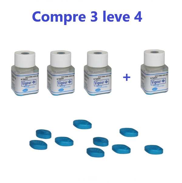 Pack 4 Unid VIGOUR 800mg AZUL Potente Potenciadores Para Homem