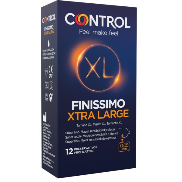 POTENTE - CONTROL FINISSIMO XL CONDOMS 12 UNITS