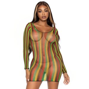 POTENTE - VESTIDO LEG AVENUE RASTA MINI TAMANHO ÚNICO