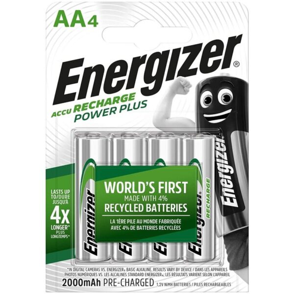 POTENTE - ENERGIZER PILAS RECARGABLES AA4 BLISTER 4