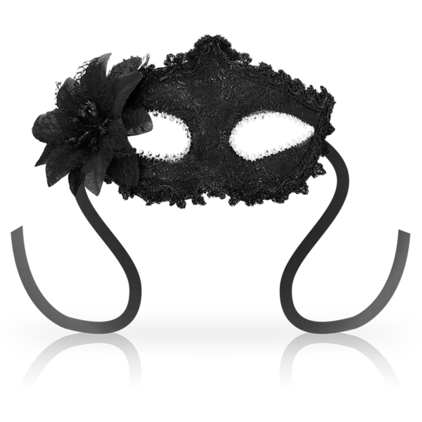 POTENTE - OHMAMA - MÁSCARAS ANTIZAZ FLOR LATERAL ESTILO VENEZIANO - PRETO
