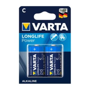 POTENTE - VARTA - LONGLIFE POTÊNCIA ALCALINA BATERIA C LR14 2 UNIDADE