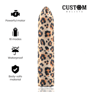 POTENTE - CUSTOM BULLETS - BALAS PERSONALIZADAS BALAS RECARREGÁVEIS LEOPARDO 10 INTENSIDADES