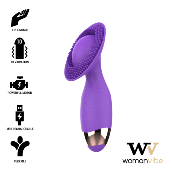 POTENTE - WOMANVIBE - SILICONE RECARREGÁVEL DE ESTIMULADOR DE CACHORRO