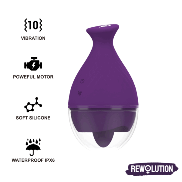 POTENTE - REWOLUTION - VIBRADOR REWOLINGO COM LÍNGUA