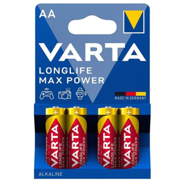 POTENTE - VARTA - BATERIA ALCALINA MAX POWER AA LR6 4 UNIDADES