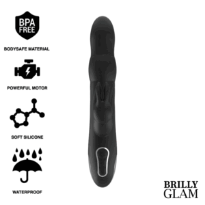 POTENTE - BRILLY GLAM - VIBRADOR E ROTADOR  MOEBIUS COELHO COMPATÍVEL COM A TECNOLOGIA WATCHME WIRELESS