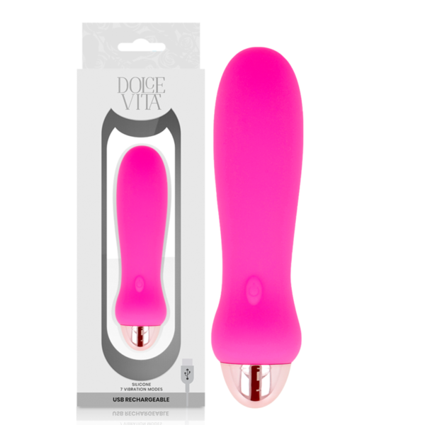 POTENTE - DOLCE VITA - VIBRADOR RECARREGÁVEL CINCO PINK 7 VELOCIDADES