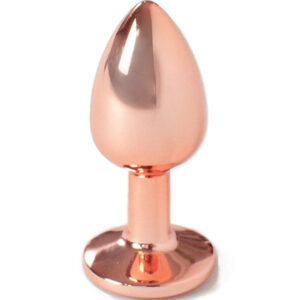 POTENTE - SECRET PLAY - BUTT PLUG DE METAL OURO ROSE TAMANHO PEQUENO 7 CM