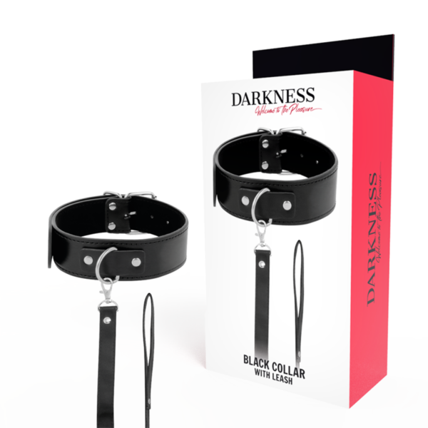 POTENTE - DARKNESS - COLAR DE POSTURA COM CORRENTE DE COURO