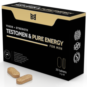 POTENTE - BLACKBULL BY SPARTAN - TESTÔMEN E PURE ENERGY ENHANCER PARA HOMENS 20 C PSULAS