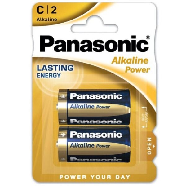 POTENTE - PANASONIC BRONZE BATTERY C LR14 2 UNIDADES