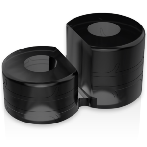 POTENTE - POWERING- ANEL DUPLO PARA PÉNIS SUPER FLEXÍVEL E RESISTENTE PR09 PRETO