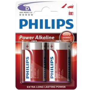 POTENTE - PHILIPS POWER ALKALINE PILA D LR20 BLISTER * 2