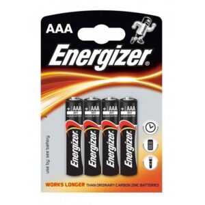 POTENTE - ENERGIZADOR ALCALINA BATERIA ALCALINA AAA LR03 BLISTER * 4