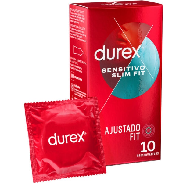 POTENTE - DUREX - SENSITIVO SLIM FIT 10 UNIDADES