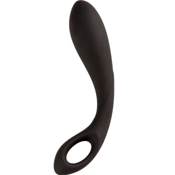 POTENTE - ALIVE - MASSAGEM ANAL CORAÇÃO NEGRO 15 CM