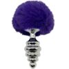 ALIVE - PLUG DE PRAZER ANAL ESPIRAL METAL FLUFFY DARK VIOLET TAMANHO S - Image 3