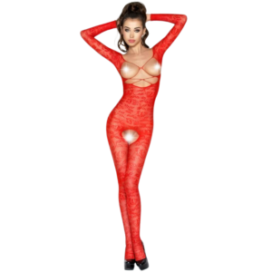 POTENTE - PASSION WOMAN BS031 BODYSTOCKING RED ONE SIZE