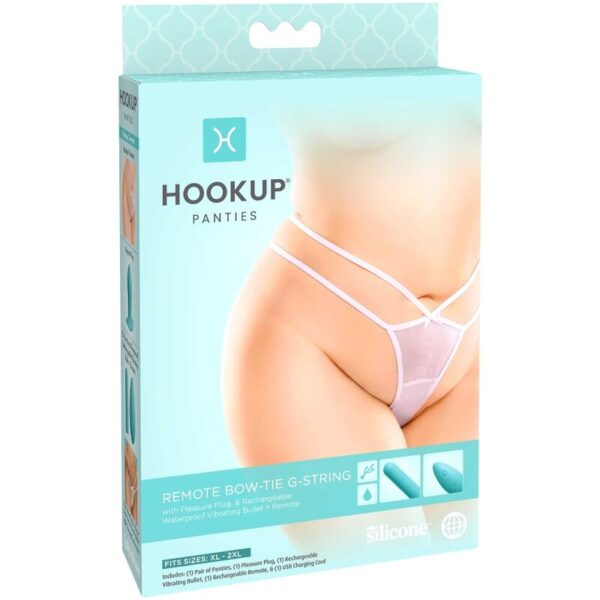 POTENTE - HOOK UP PANTIES - REMOTE BOW-TIE G-STRING SIZE XL/XXL