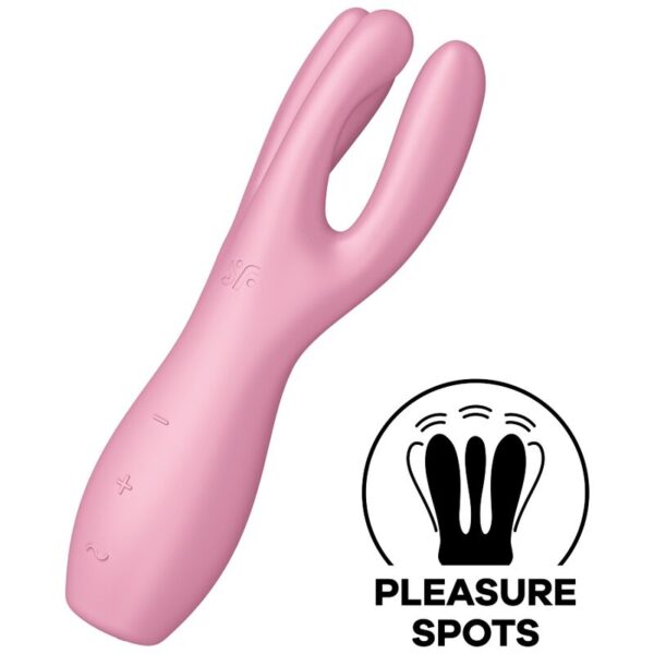 POTENTE - SATISFYER - VIBRADOR THREESOME 3 ROSA