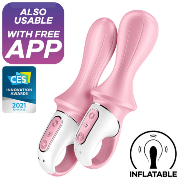 POTENTE - SATISFYER - AIR PUMP BOOTY 5+ VIBRADOR ANAL INFLVEL ROSA