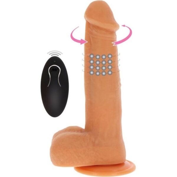 POTENTE - GET REAL - CONTAS ROTATIVAS VIBRANDO PELE DILDO