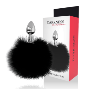 POTENTE - DARKNESS - PLUG ANAL EXTRA COM CAUDA PRETA 7 CM