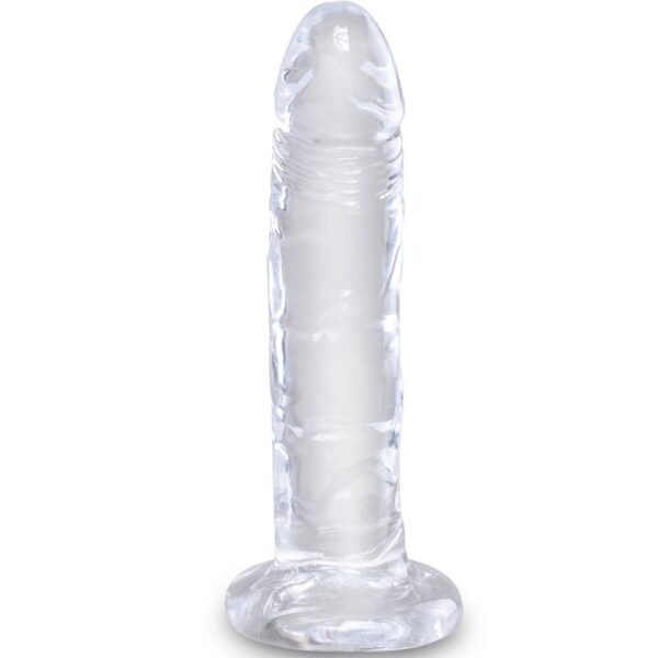 POTENTE - KING COCK - CLEAR PÊNIS REALÍSTICO 15.5 CM TRANSPARENTE