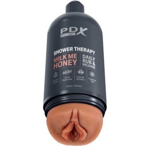 POTENTE - PDX PLUS - STROKER MASTURBADOR DISCRETO DESIGN DE GARRAFA MILK ME HONEY CANDY SHAMPOO