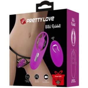 POTENTE - PRETTY LOVE - ESTIMULADOR DE COELHO SELVAGEM PARA CALAS COM CONTROLE REMOTO LILAC