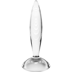 POTENTE - SATISFYER - PLUG ANAL DE CRISTAL ESPUMANTE