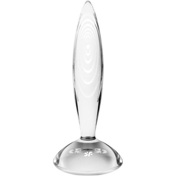 POTENTE - SATISFYER - PLUG ANAL DE CRISTAL ESPUMANTE