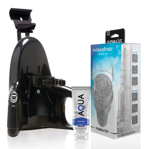 POTENTE - FLESHLIGHT - GO MASTURBADOR TORQUE ICE + LANÇAMENTO UNIVERSAL + LUBRIFICANTE AQUA QUALITY 50 ML