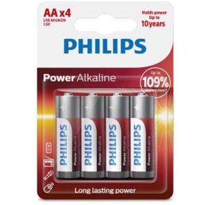 POTENTE - PHILIPS - BATERIA ALCALINA DA PHILIPS POWER AA LR6 * 4