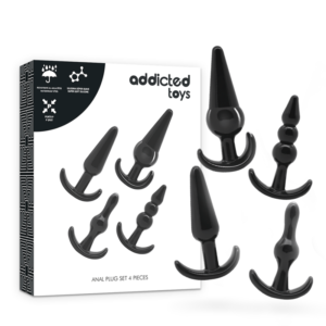 POTENTE - ADDICTED TOYS - CONJUNTO 4 PLUGS ANAIS