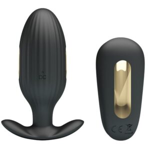 POTENTE - PRETTY LOVE - VIBRADOR RECARREGVEL ANAL KELLY PLUG PRETO