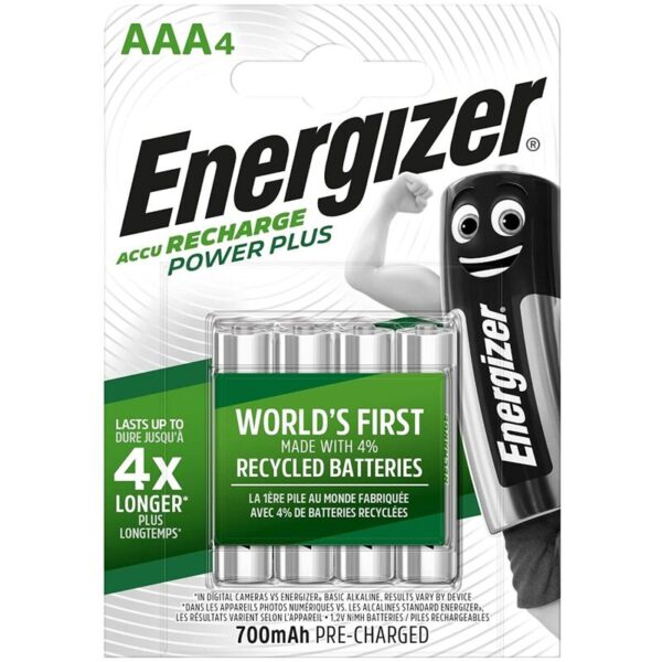 POTENTE - ENERGIZER - BATERIAS RECARREGVEIS AAA4 BLISTER 4