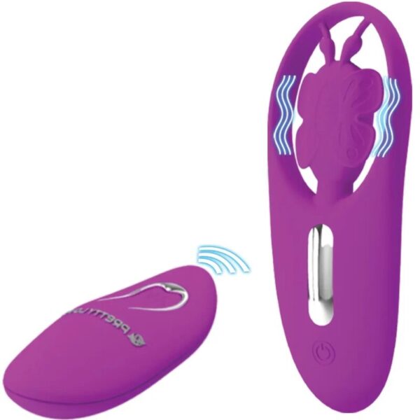 POTENTE - PRETTY LOVE - ESTIMULADOR DE BORBOLETA DANCING PARA CALAS COM CONTROLE REMOTO LILAC