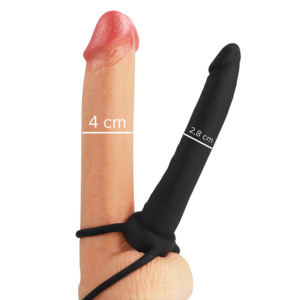 POTENTE - MYTHOLOGY - DILDO ANAL COBI ONYX COM ANEL DE GALO E TESTÍCULO 13 SILICONE CM