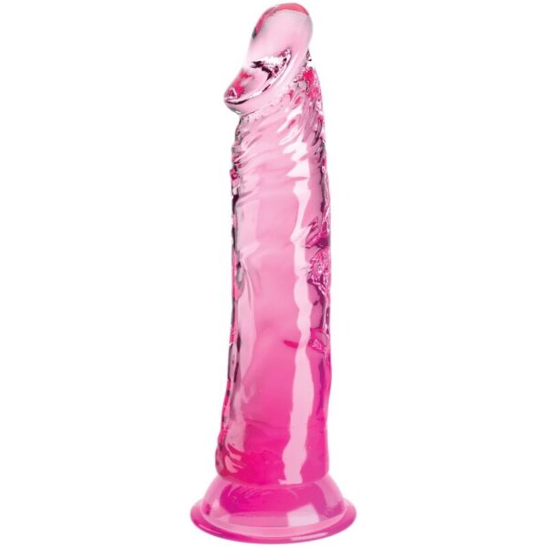 POTENTE - KING COCK - CLEAR PÊNIS REALÍSTICO 19.7 CM ROSA