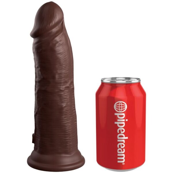 POTENTE - KING COCK - ELITE DILDO DE SILICONE REALISTA 20.3 CM CASTANHO