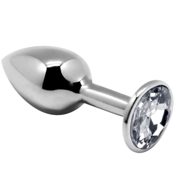 POTENTE - ALIVE - PRAZER ANAL MINI PLUG METAL BRANCO TAMANHO M