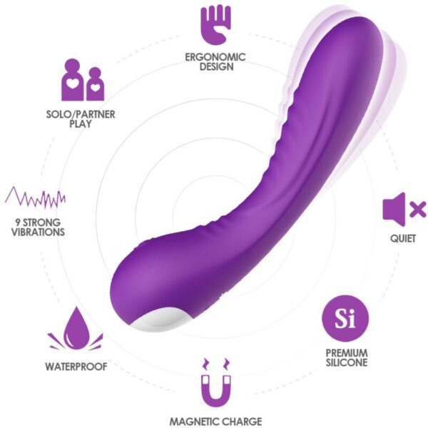 POTENTE - ARMONY - VIBRADOR LEGEND SILICONE ROXO