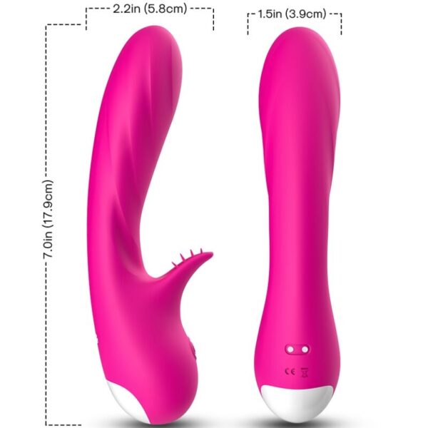 POTENTE - ARMONY - VIBRADOR ROMANCE COM ESTIMULADOR FÚCSIA