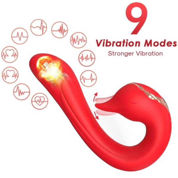 POTENTE - ARMONY - VIBRADOR DELFIN MULTIPOSIÇÃO E EFEITO DE CALOR VERMELHO