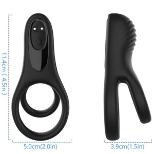 POTENTE - ARMONY - VIBRADOR DE ANEL DUPLO PRETO