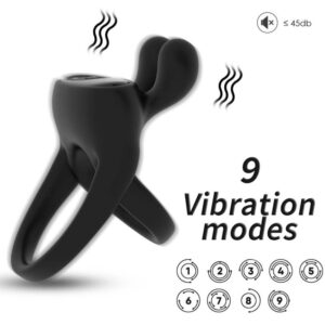 POTENTE - ARMONY - ANEL VIBRADOR COELHO PRETO
