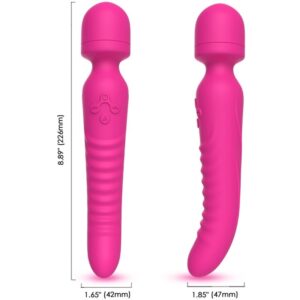 POTENTE - ARMONY - MASSAGER MISSÃO E VIBRADOR EFEITO DE CALOR FÚCSIA