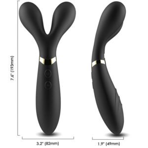 POTENTE - ARMONY - MASSAGER Y-WAND E VIBRADOR CABEÇA DUPLA PRETO